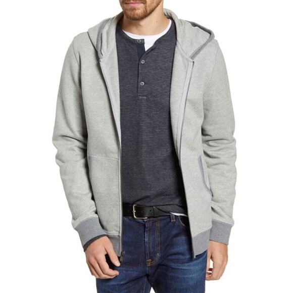 1901 Gray full zip Hooded Sweatshirt NWT 2XL - Picture 3 of 6